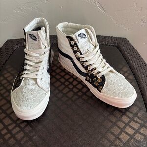 Vans Sk-8 Hi Unisex Brocade Patchwork Lace Up Sneakers Size M8.5 W10